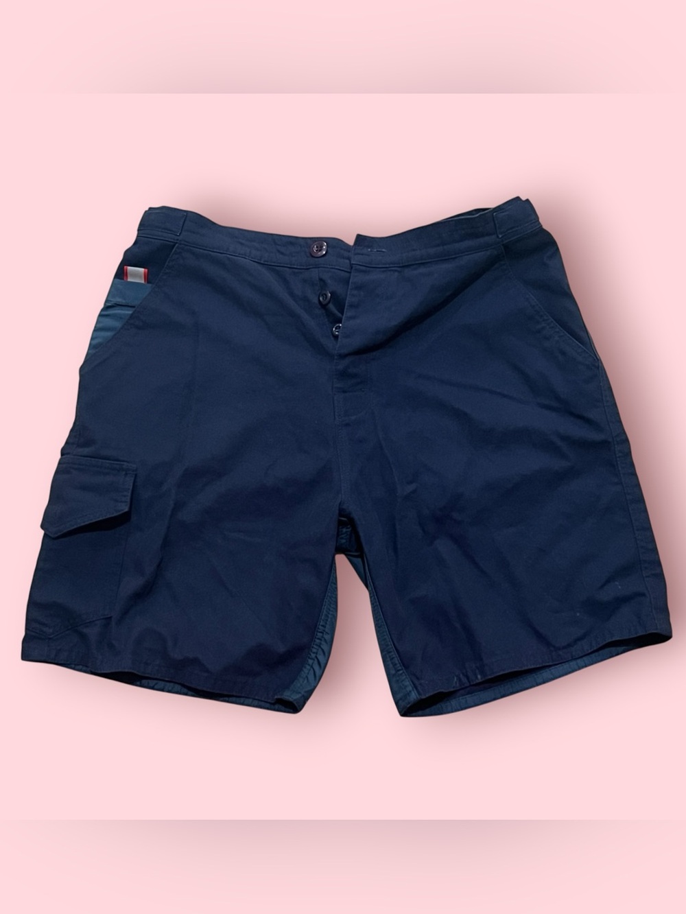 BIRDWELL Men’s Beach Britches Button Fly Shorts ( Navy Blue)